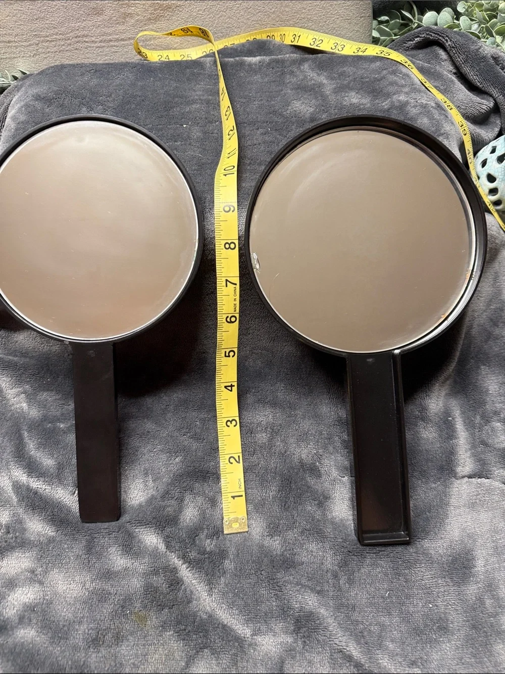 Vintage Japanese nesting hand vanity mirror